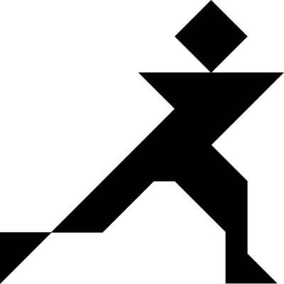 Tangram shape people 01 black