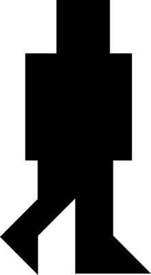 Tangram shape people 11 black