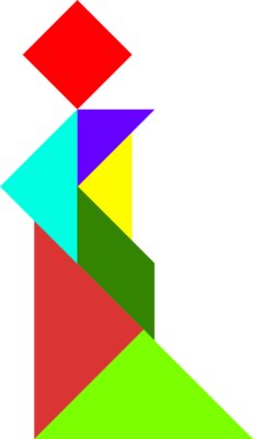 Tangram shape people 74