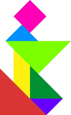 Tangram shape people 44