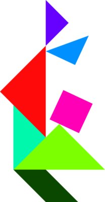 Tangram shape people 12