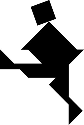 Tangram shape people 50 b