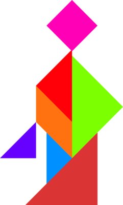 Tangram shape people 75