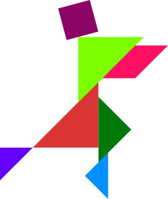 Tangram shape people 19