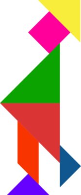 Tangram shape people 55
