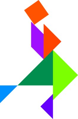 Tangram shape people 58