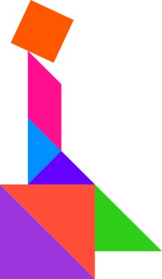 Tangram shape people 45