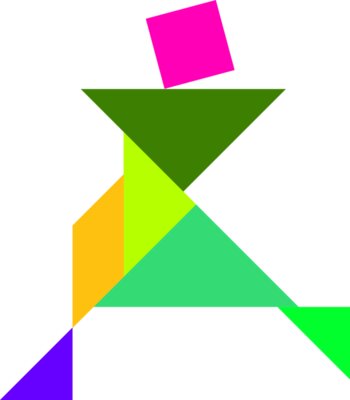 Tangram shape people 56
