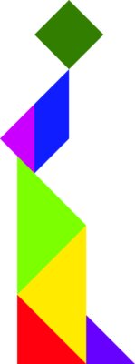Tangram shape people 43