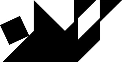 Tangram shape people 15 black