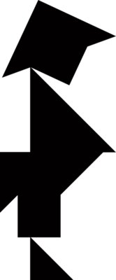 Tangram shape people 64 b