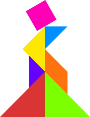 Tangram shape people 70