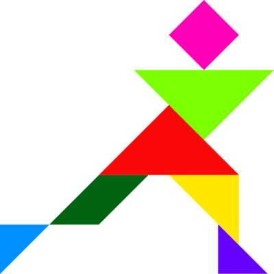 Tangram shape people 01