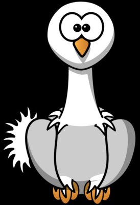 StudioFibonacci Cartoon ostrich