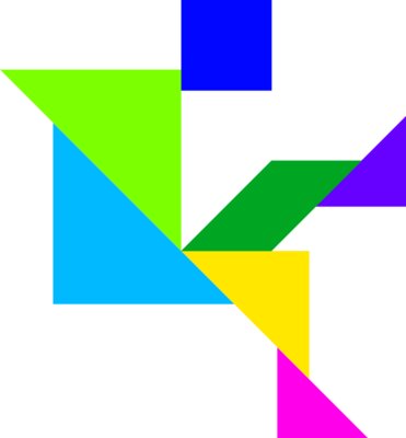 Tangram shape people 26