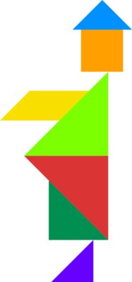 Tangram shape people 54