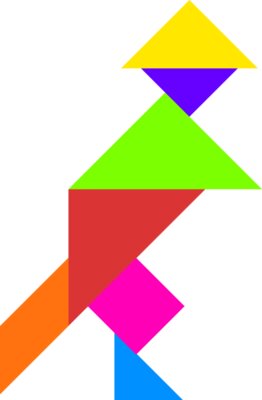 Tangram shape people 52