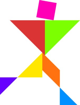 Tangram shape people 13