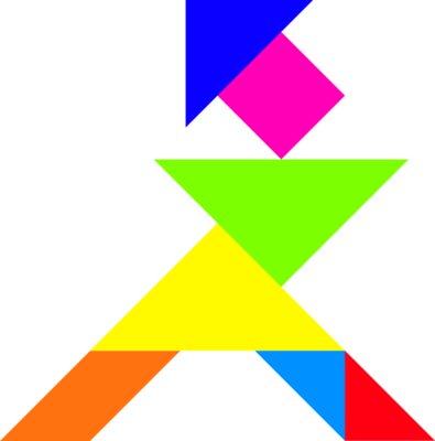 Tangram shape people 02
