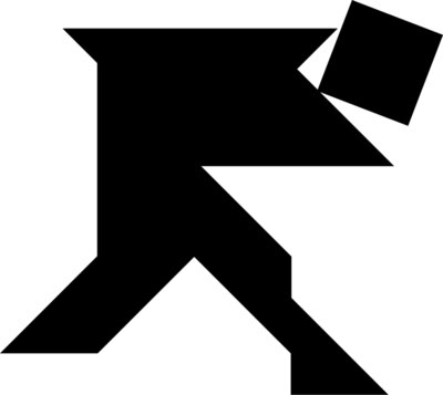Tangram shape people 18 black