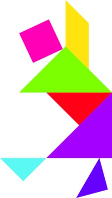 Tangram shape people 14