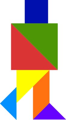 Tangram shape people 11