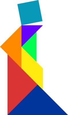 Tangram shape people 69