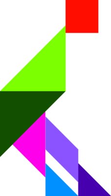 Tangram shape people 28