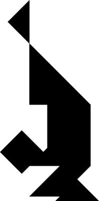 Tangram shape people 09 black