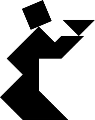Tangram shape people 65 b