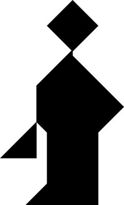 Tangram shape people 75 b