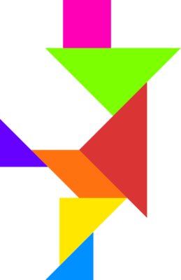 Tangram shape people 22