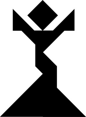 Tangram shape people 41 b
