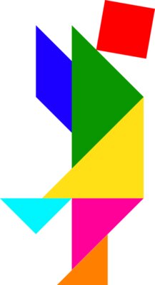 Tangram shape people 24