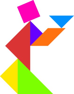 Tangram shape people 65